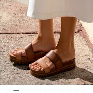 REEF cushion vista high sandals - espresso duo